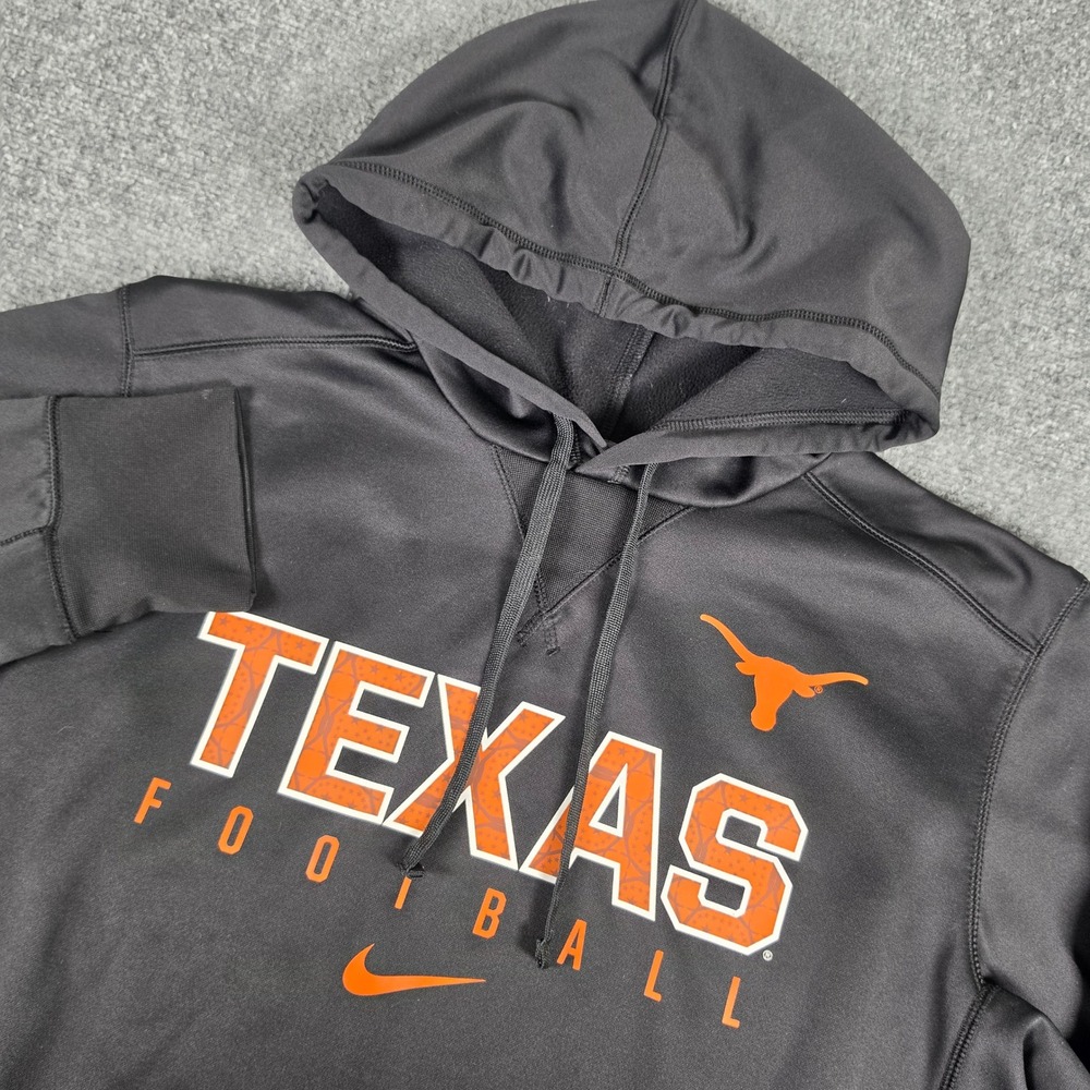 Texas Longhorns Football Nike Hoodie Mens Large Black Therma-FIT 32874X-TX4